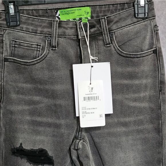 Sandrine Rose x Free People Slim Denim Distressed Jeans Size 24 - Picture 2 of 5